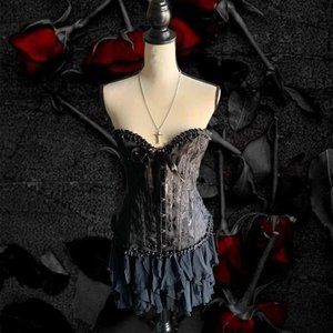 black overbust corse